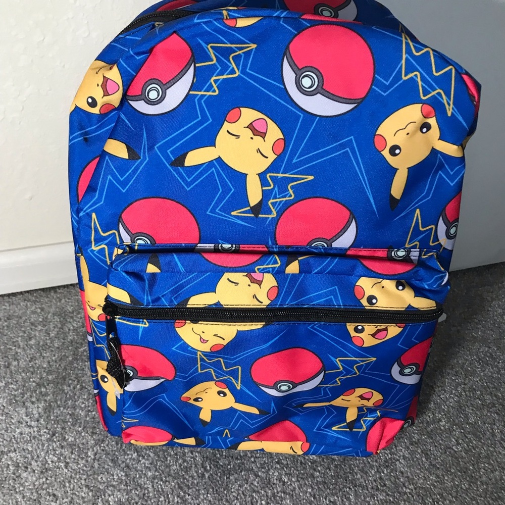 Pokémon Pikachu Pokeball print boys school backpack.